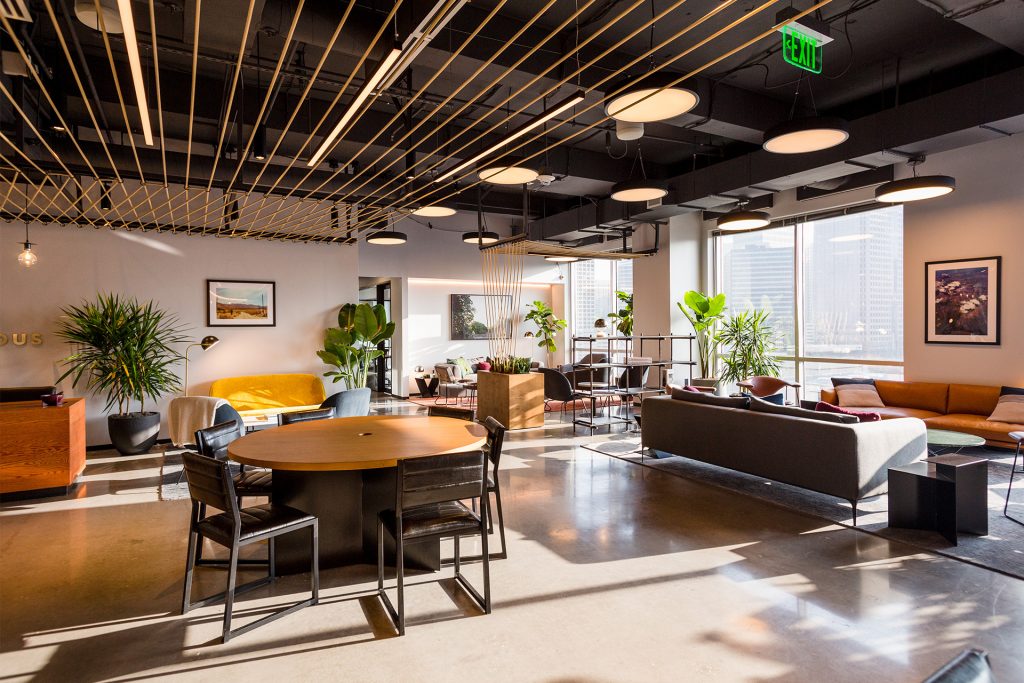 Inside Industrious Arts District in Dallas, Texas.