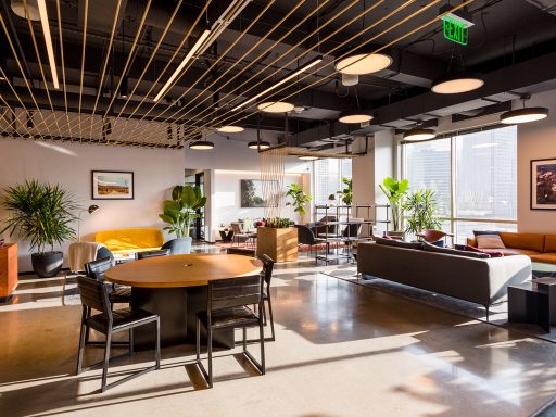 Inside Industrious Arts District in Dallas, Texas.