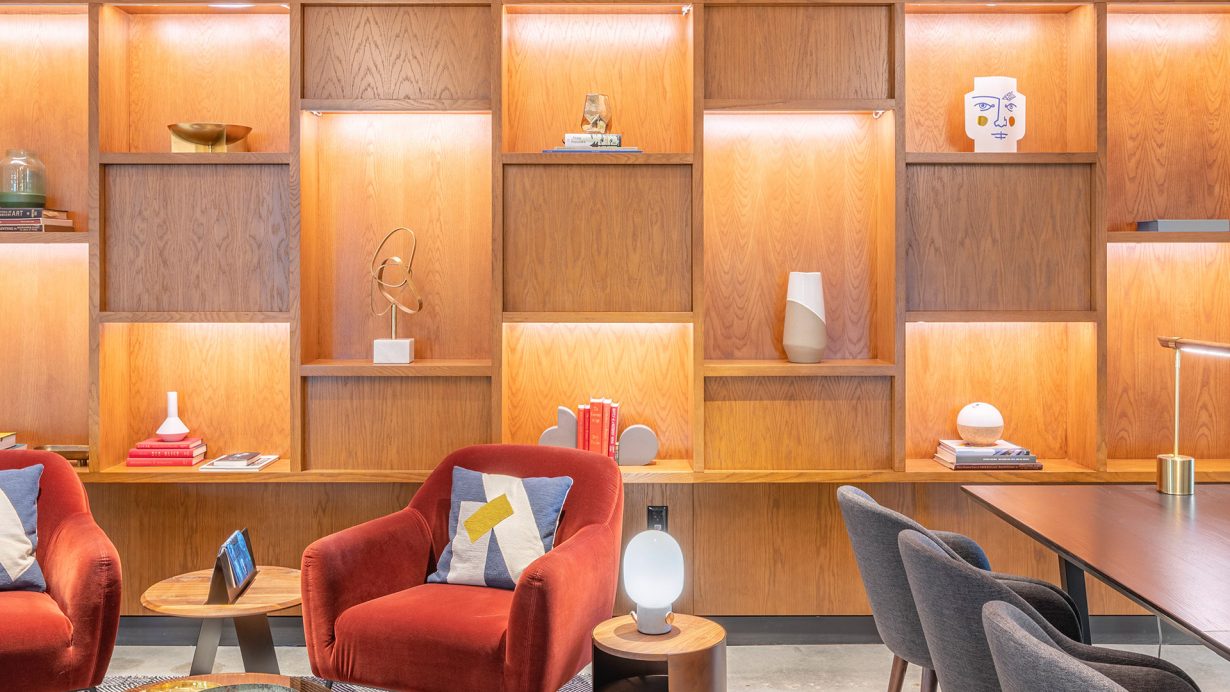 Members can work or unwind in the location’s lounge.