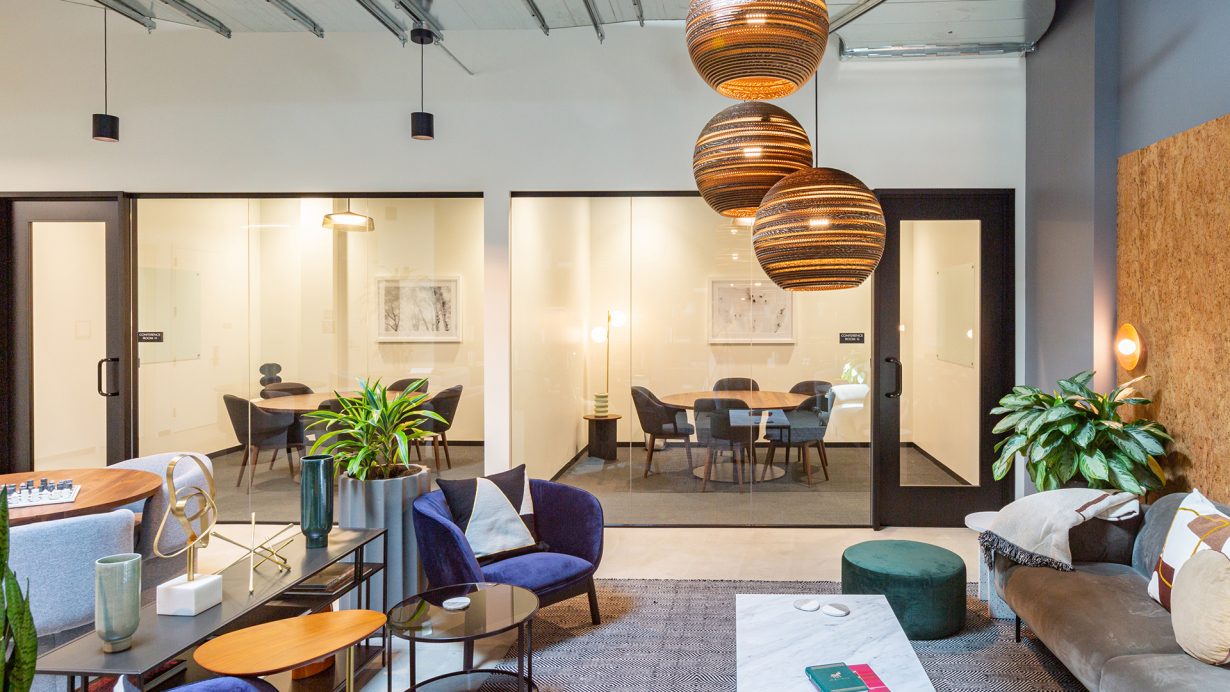 Teams can meet in conference rooms or in the lounge.
