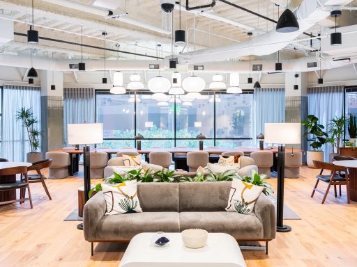 Inside Industrious 3090 Bristol Street in Costa Mesa, California.