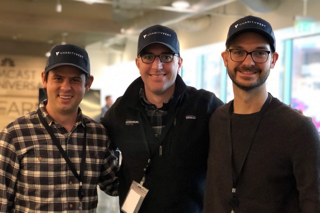 Charityvest cofounders Ashby Fotz (COO), Stephen Kump (CEO), and Jon Koon (CTO).