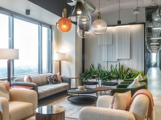Inside Industrious Monarch Tower in Atlanta, Georgia.