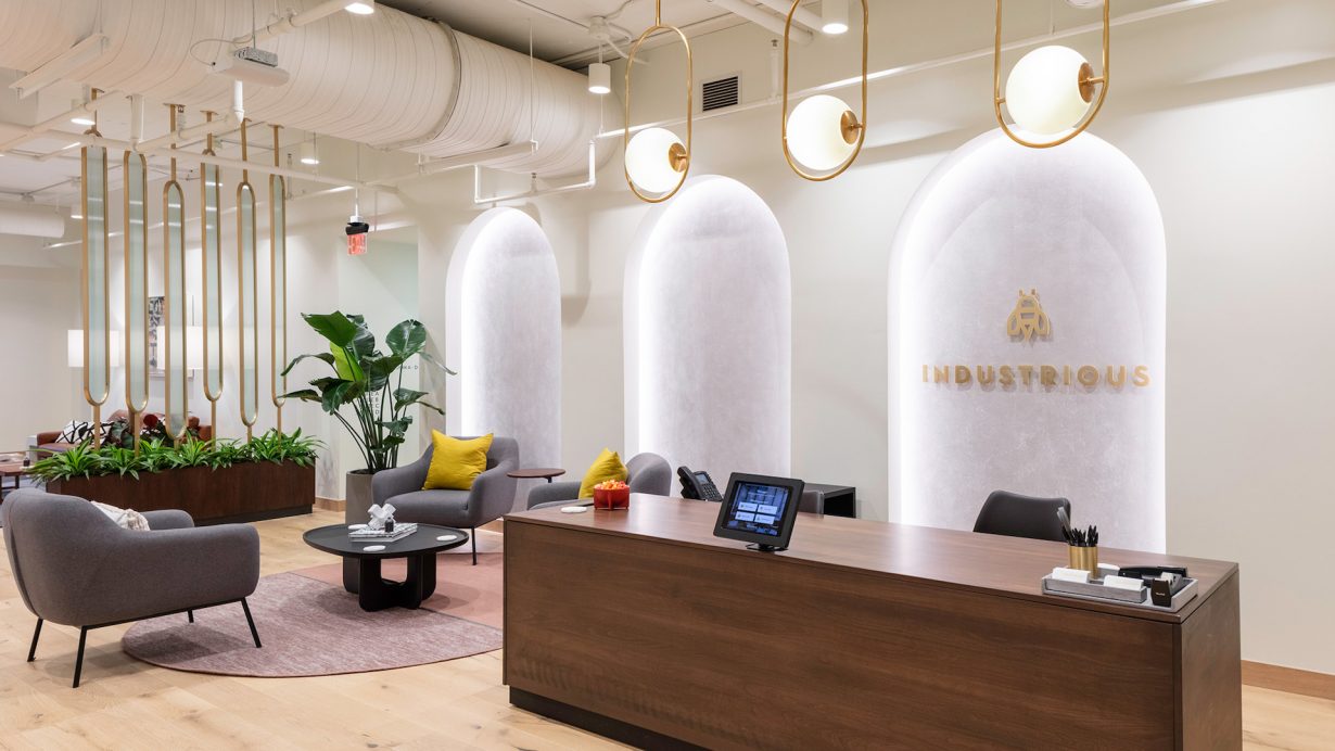 A warm, welcoming reception area greets members and visitors.