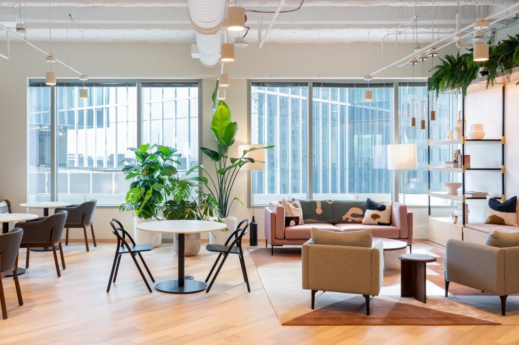 This Industrious location sits downtown in the city’s Theater District.