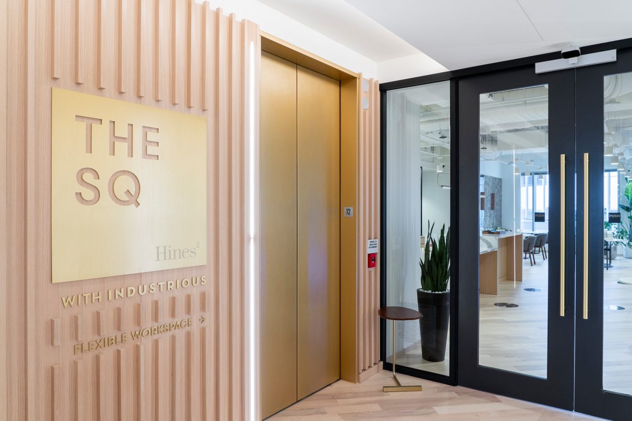 The Square with Industrious - Houston has its own reception area to welcome visitors.