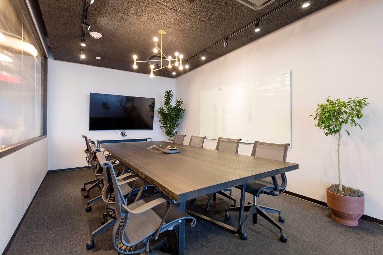 Members can book A/V-equipped conference rooms of various sizes.
