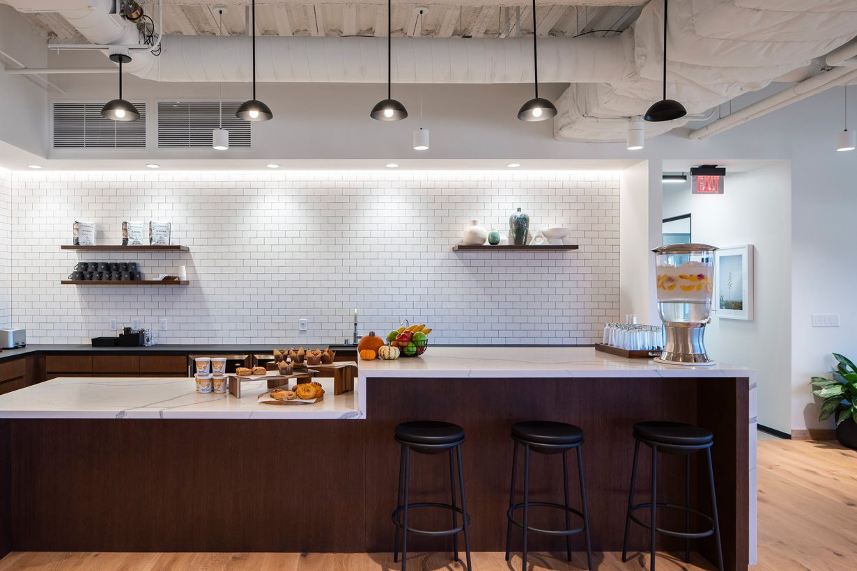 Daily breakfast, craft coffee, and rotating snacks are available in the café.