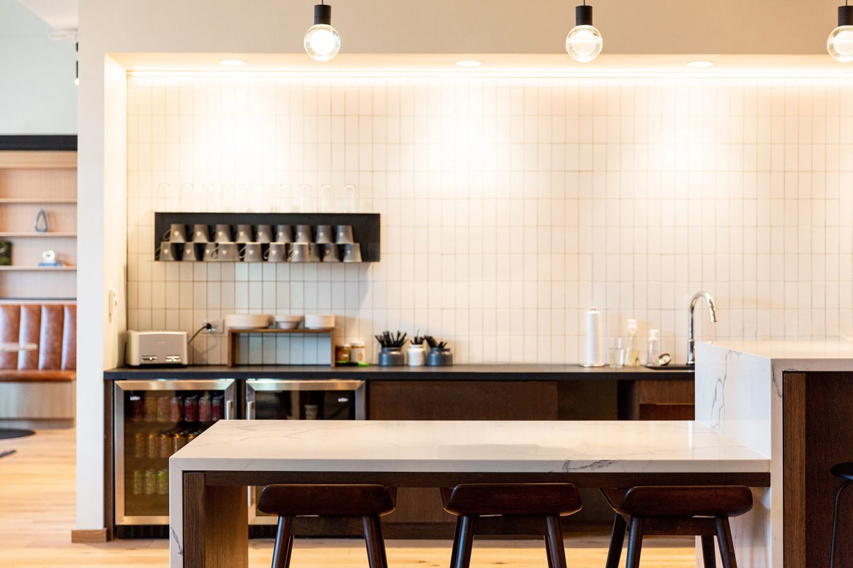 Breakfast, craft coffee, and snacks are available in the café throughout the day.