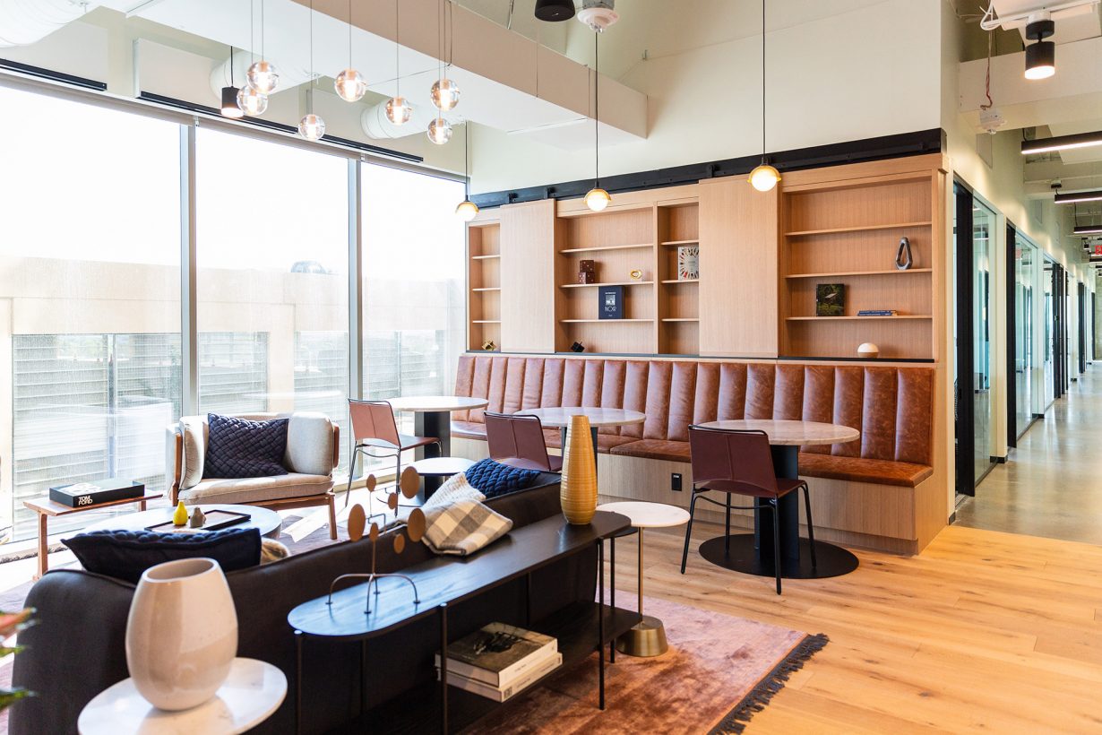There are a range of different seating areas so that teams can switch up their space as needed.