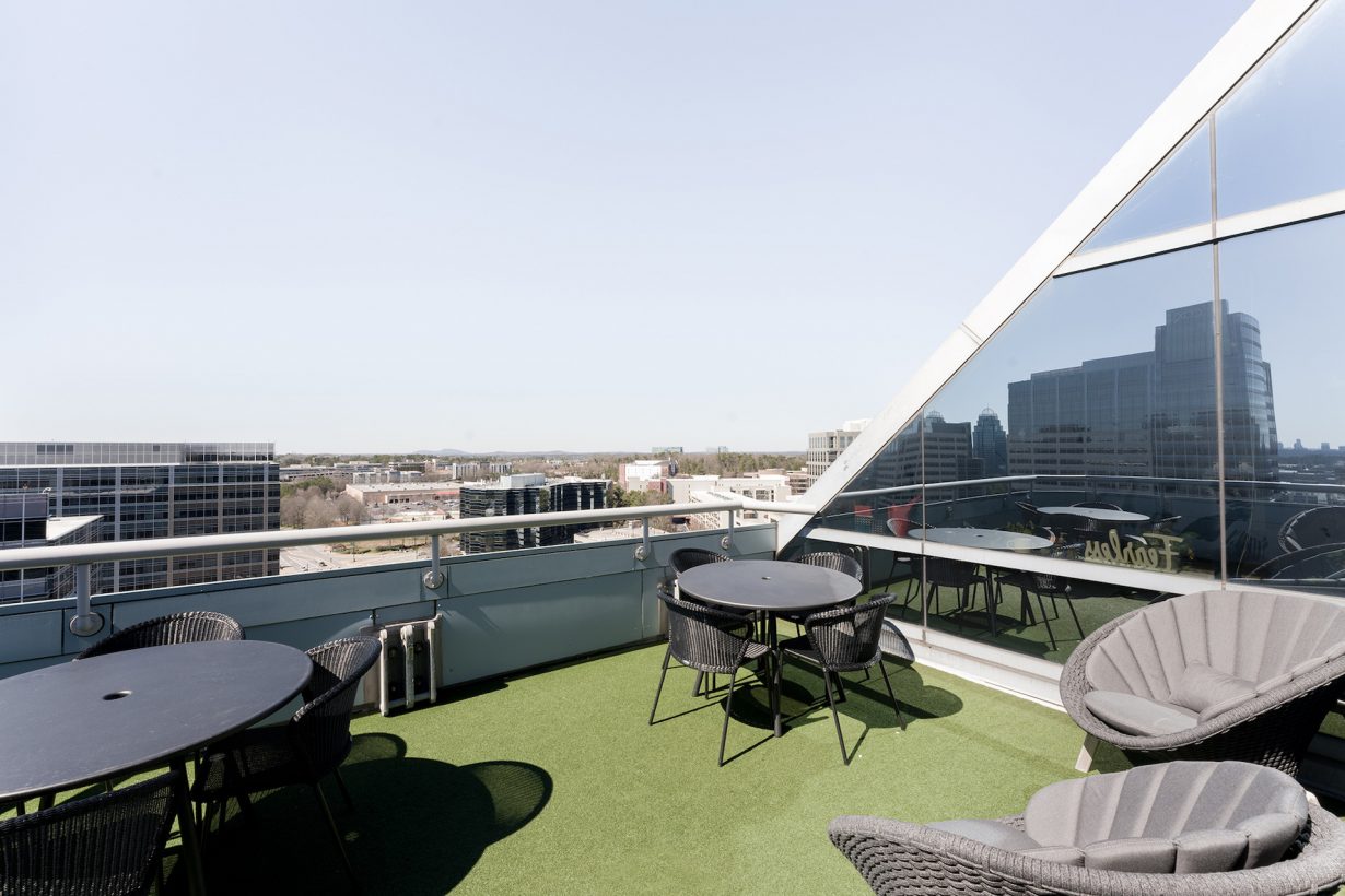 Members can enjoy a change of scene — and more stunning views — from the building’s outdoor spaces.