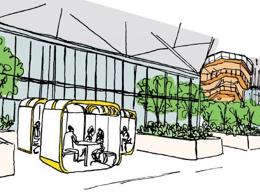 One thing that’s new at Industrious: YardWork, an outdoor workplace in New York. (Noun New York)